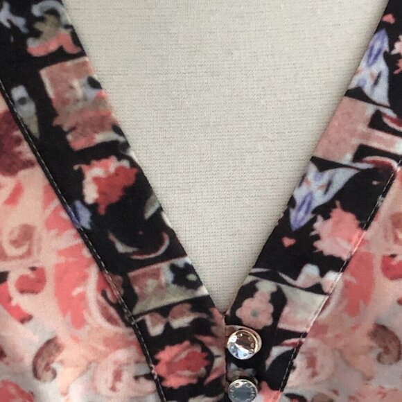 Y2K Vintage Bebe Silk Babydoll Empire Waist Bell Sleeve Blouse - Picture 8 of 15